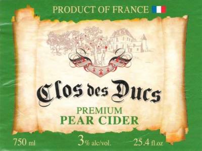 Clos des Ducs – Premium Pear Cider